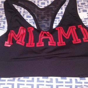 Pink miami sports bra
